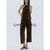 Hanging Collar Vertical Comfortable Refined Tops 6929261 Vertical Comfort 3/4 Casual Pants 6929250
