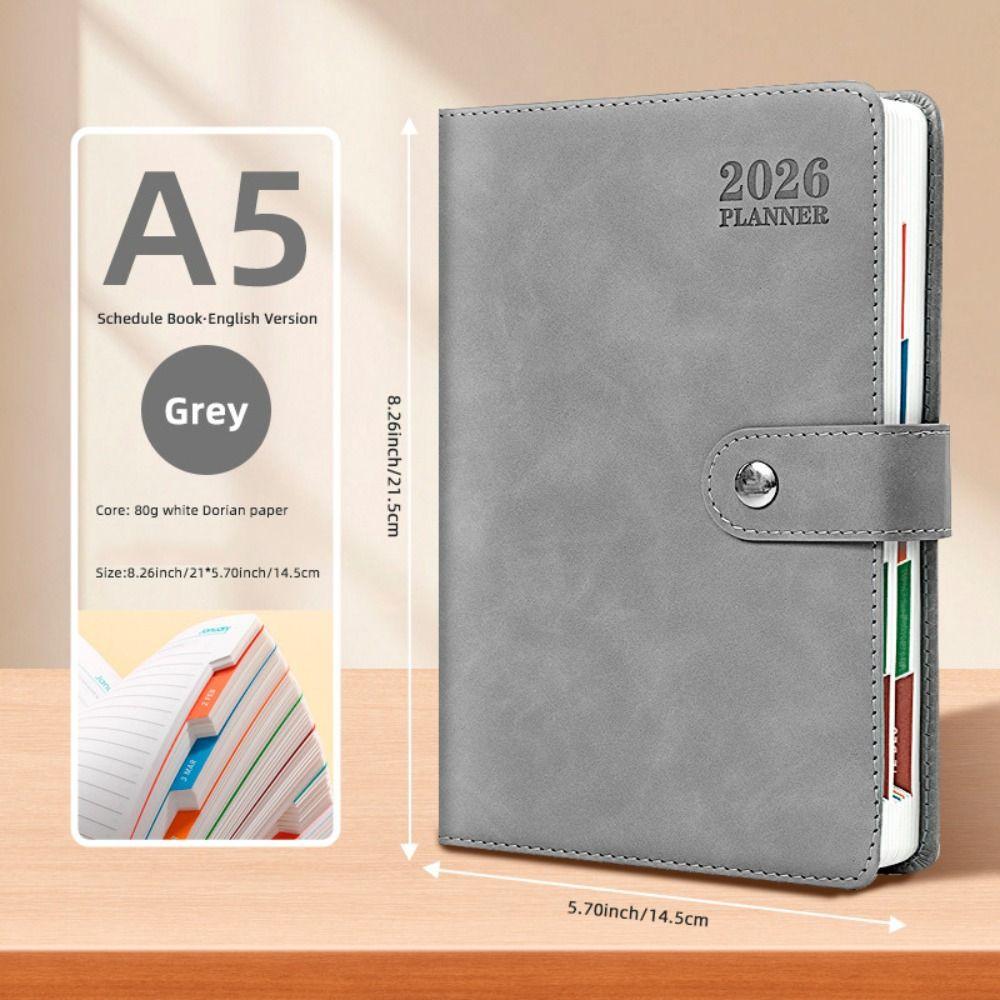 English a5 Agenda Planning Notebook 12 Months 365 Days Efficiency Notebook  Business