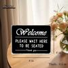 Please Wait To Be Seated Sign, Please Wait Indicator with Stand Business Freestanding Counter Top Sign,Cafe Decor Display Hostess Stand,Lobby Waiting