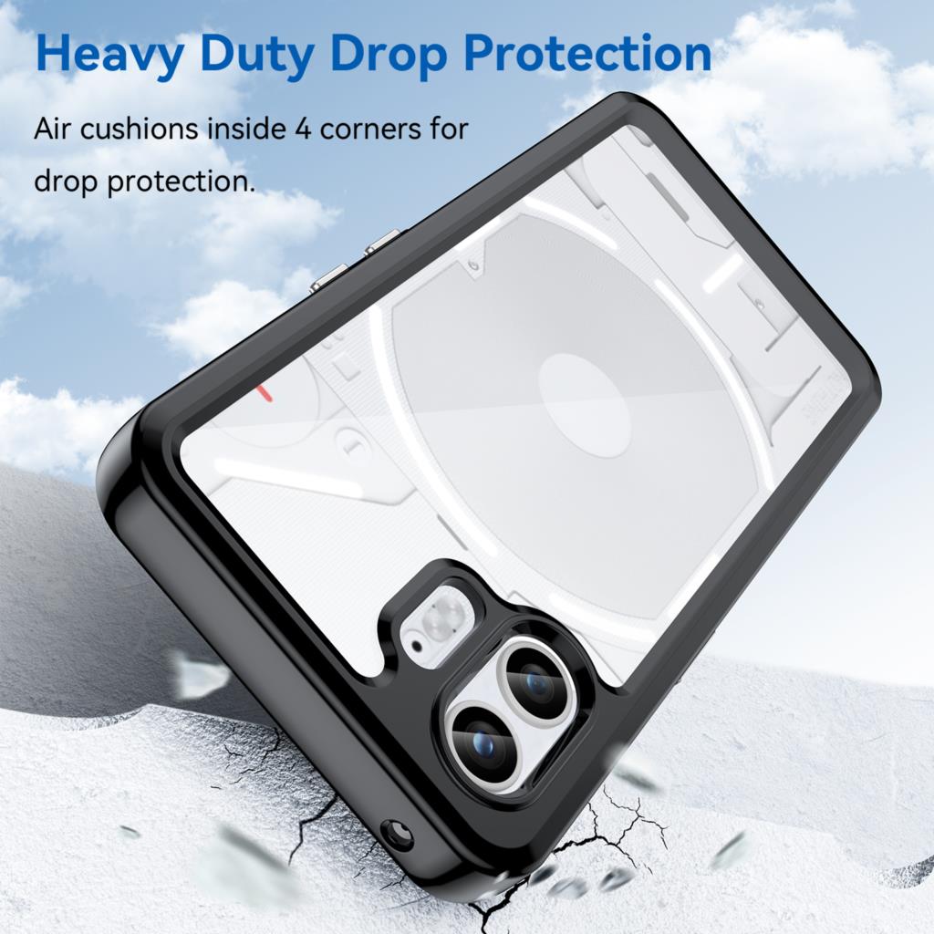 Прозрачный чехол для телефона Nothing Phone 2, чехол Nothing Phone 2, чехол Fundas, жесткий полупрозрачный противоударный бампер для телефона Nothing Phone 2