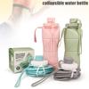 Прочные складные бутылки с водой, герметичный клапан, складная дорожная бутылка с водой для спортзала, кемпинга, пешего туризма, путешествий, спорта