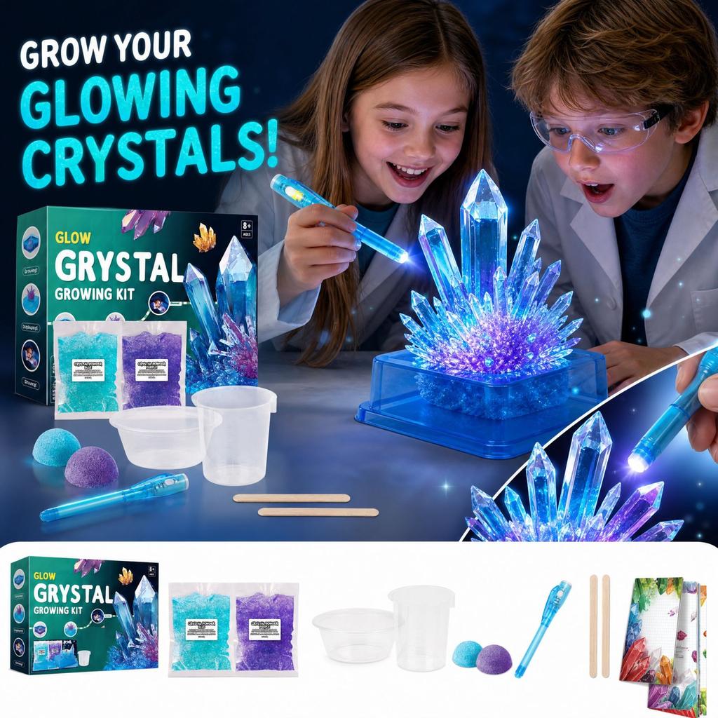 Growing Science Experiment, in the Dark Making Toy, Educational STEM Kit for Boys and Girls 5ml