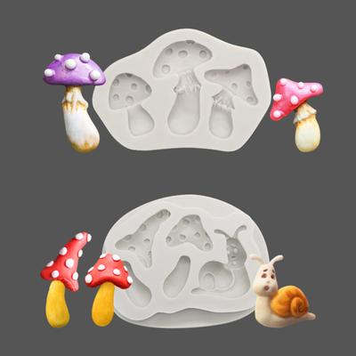 Форма для торта Yousheng из пищевого термостойкого силикона в виде гриба, улитки, форма для помадки, инструмент для украшения торта, кухонные принадлежности