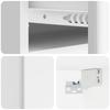 Wall Mounted Nightstand High Gloss White 49 x 34.5 x 20 cm