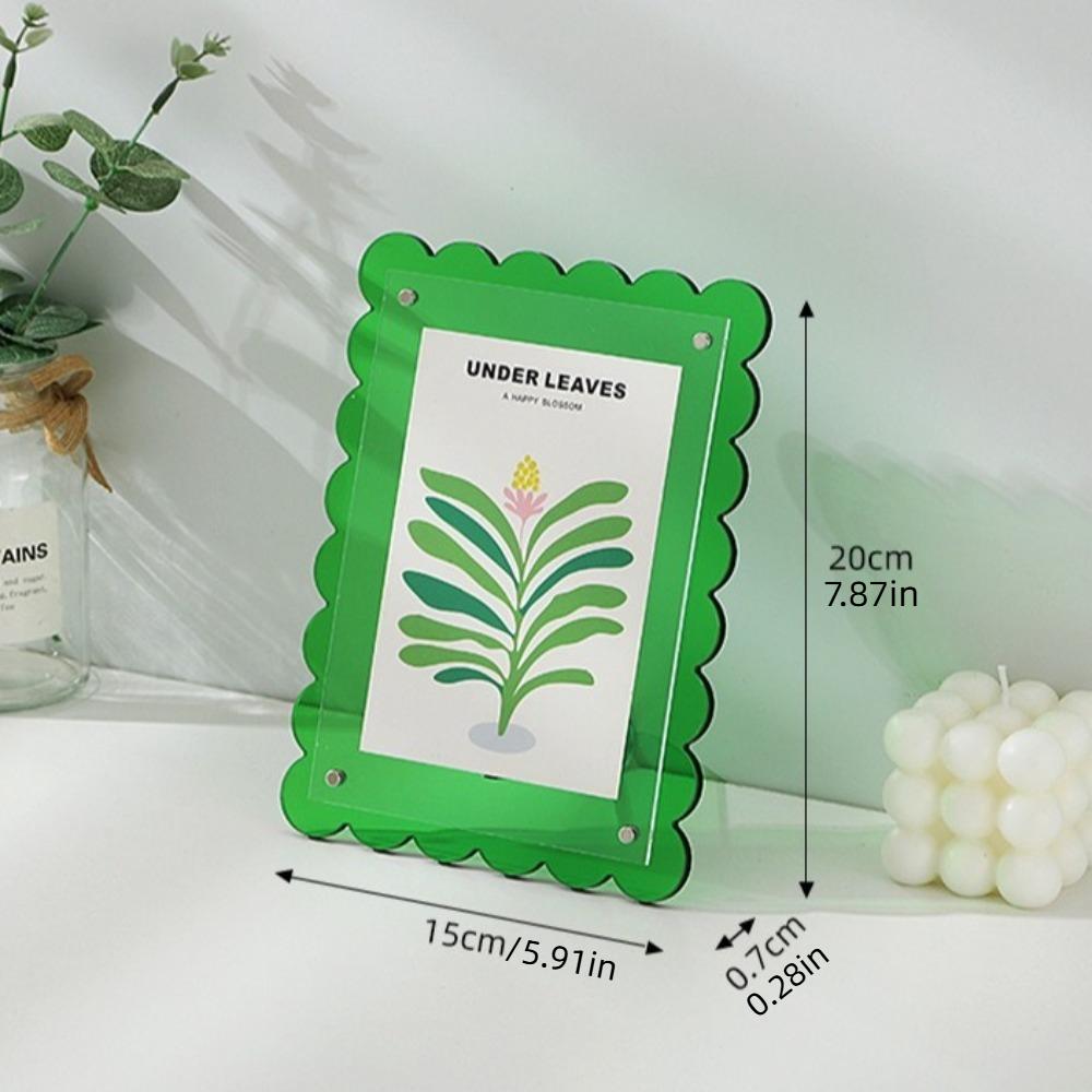 Desktop Display Photo Frame Acrylic Stand Photos Decorative Rack Photocard Holder for Home