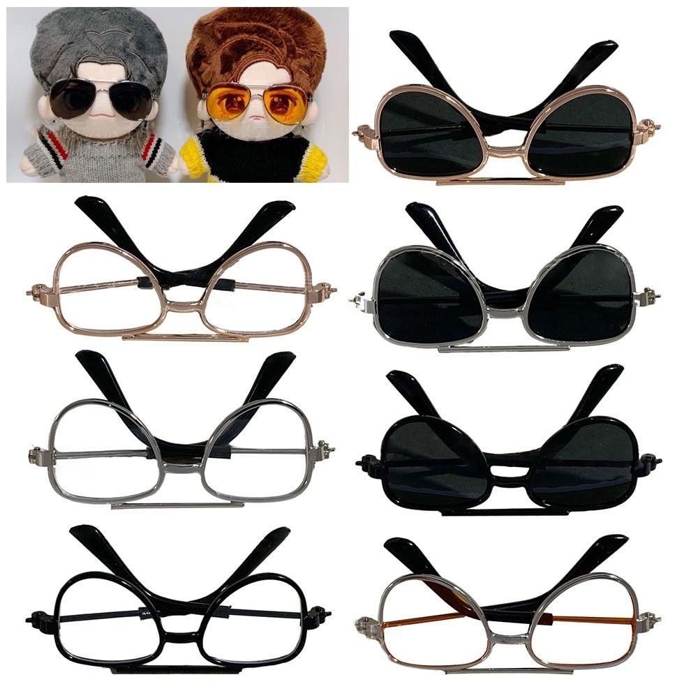 Mini Plush Doll Accessories Cute Heart Frame Plush Doll Eyeglasses For 10cm Dolls Glasses Clothes