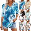 Shirts For Women Trendy V Neck T Shirts Casual Printed  Blouse Half Sleeve Tops For Women