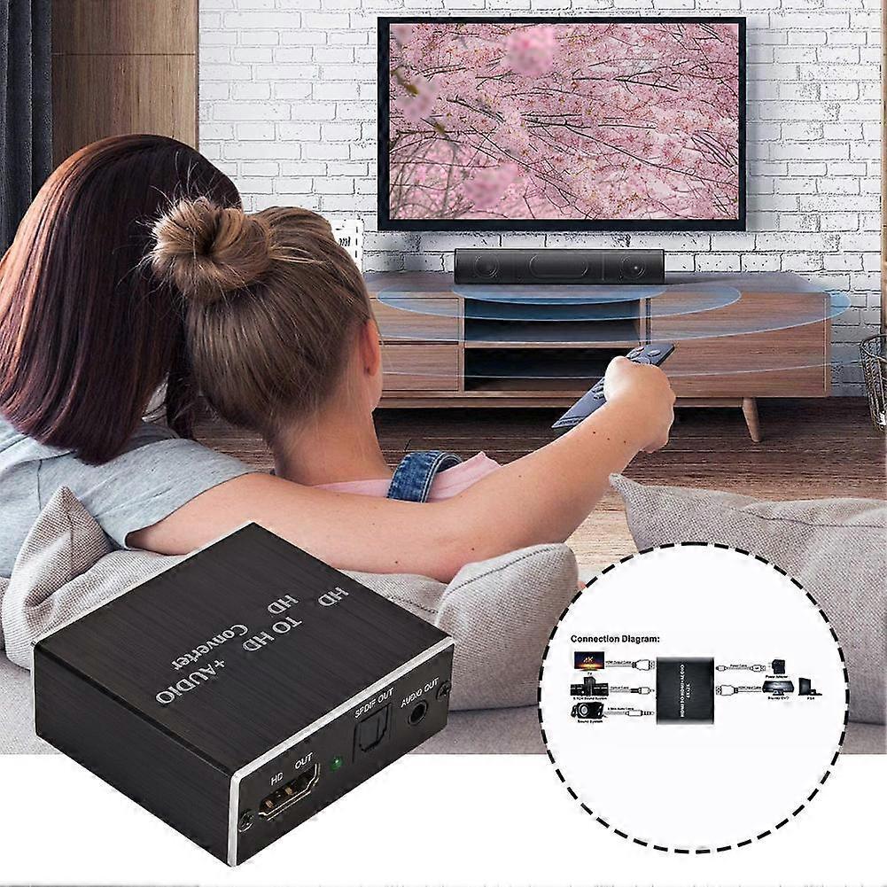Audio Extractor HDMI Compatible Audio Splitter 4Kx2K3D Surround Audio