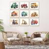 TRAMIN 9 pcs Construction Room Decor For Boys - Toddler Boy Room Decor, Truck Wall Art For Kids Room, Car Pictures Wall Decor For Bedroom Playroom,
