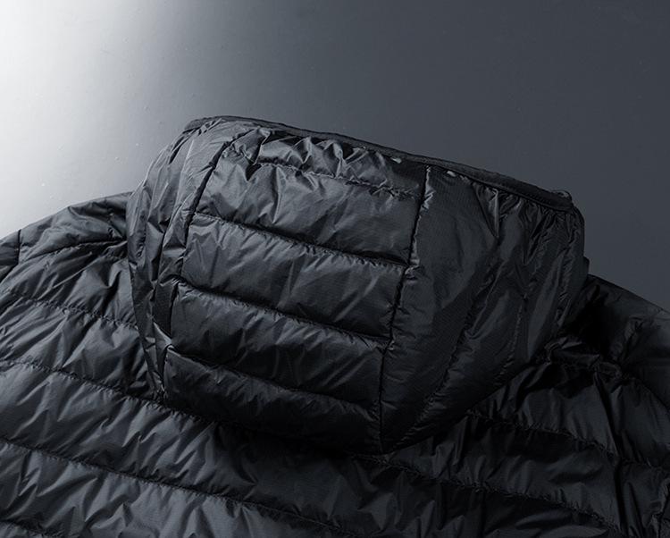 Мужская легкая пуховая куртка большого размера, повседневная и ветрозащитная для осени/зимы