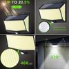 1/2/4 штуки солнечных гаражных фонарей, фонари для двора, датчики движения человека, 468/100 светодиодов, подходят для двора, коридоров