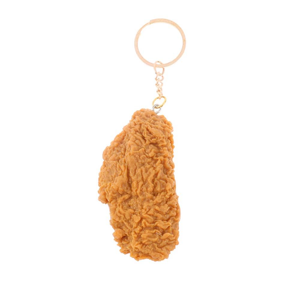 French Fries Fried Chicken Around Key Rings Food Pendant Key Chains Imitation Food Keychains