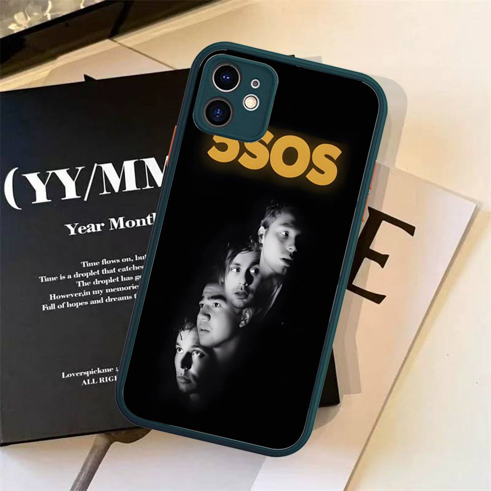 Чехол для телефона Seconds-of-Summers-5SOS для iPhone 16 15 14 13 12 11 Pro Max XS Max X Plus Матовый ударопрочный чехол