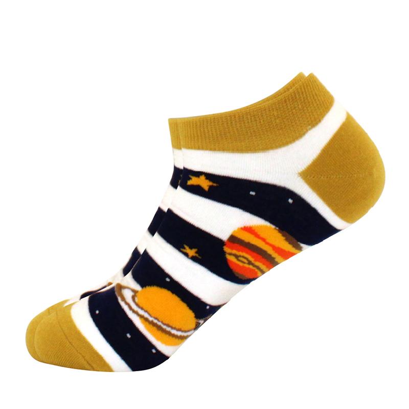 Мужские носки, невидимые короткие летние носки, качественные, деловые, повседневные, весенние, цветные, гребенные, хлопковые, алмазные, астронавт, лодочные носки