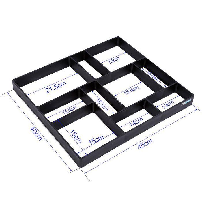 Moule à pavés pour allée de jardin 45 x 40 x 4 cm en plastique PP – 1 pièce