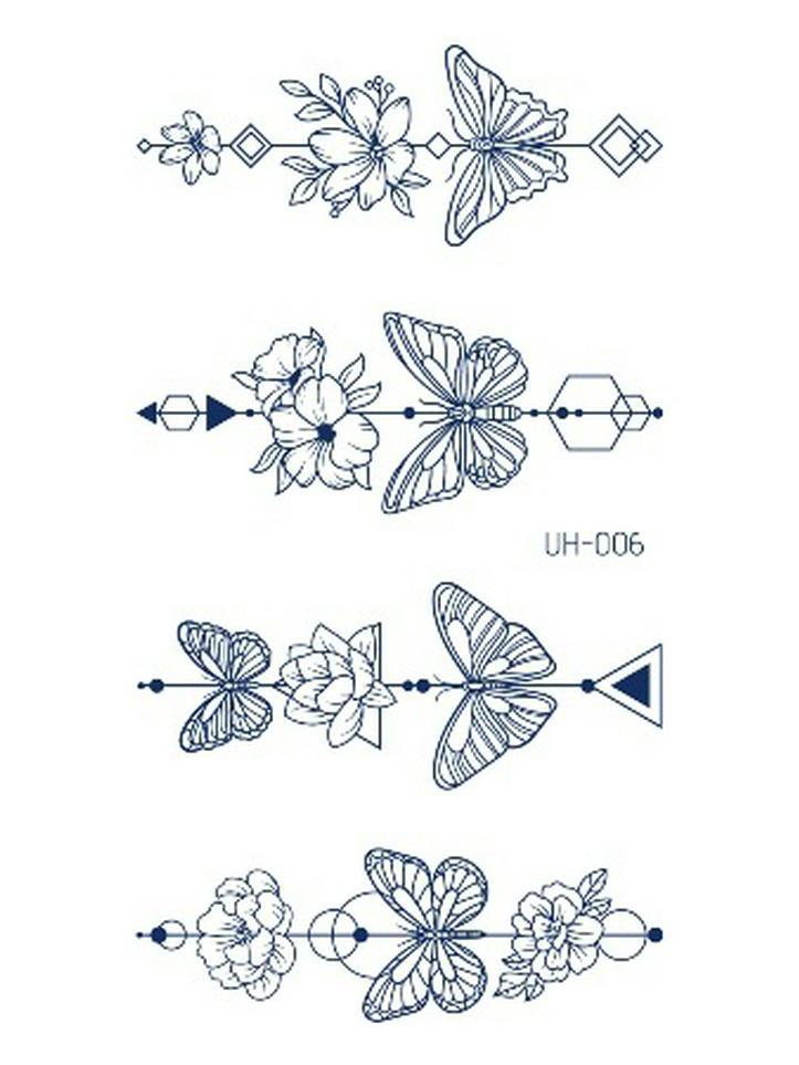 Водостойкие полуперманентные татуировки-наклейки на травяной основе для мужчин и женщин