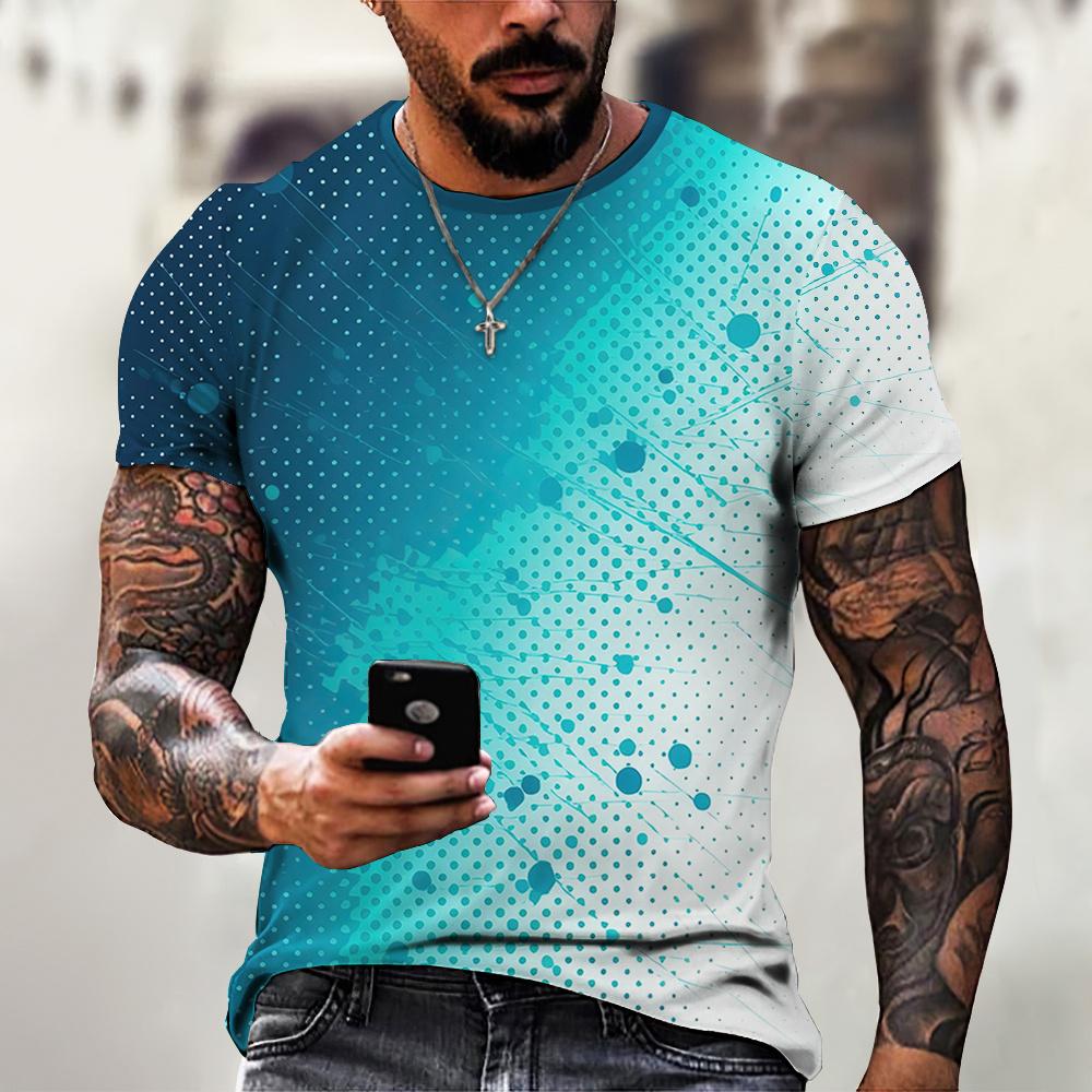 Funny Men'S T-Shirt 3D Printed T Shirts Oversized Loose Short Sleeve Summer Men Clothing Vintage Street Solid Pattern Tees Tops