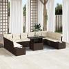 VidaXL 11-piece Garden Sofa Set Brown Poly Rattan, Modular Outdoor Set, UV-resistant 3357991