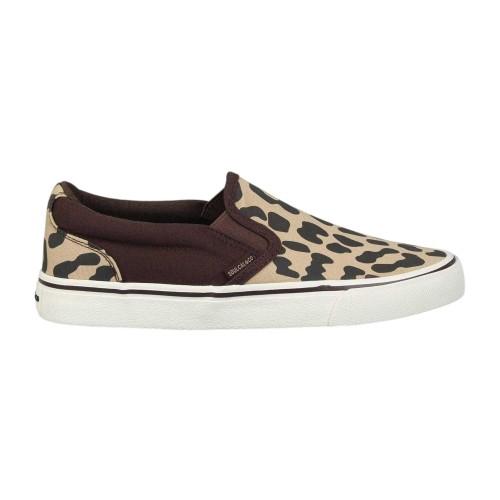 SoulCal Womens/Ladies Leopard Print Canvas Slip-on Trainers