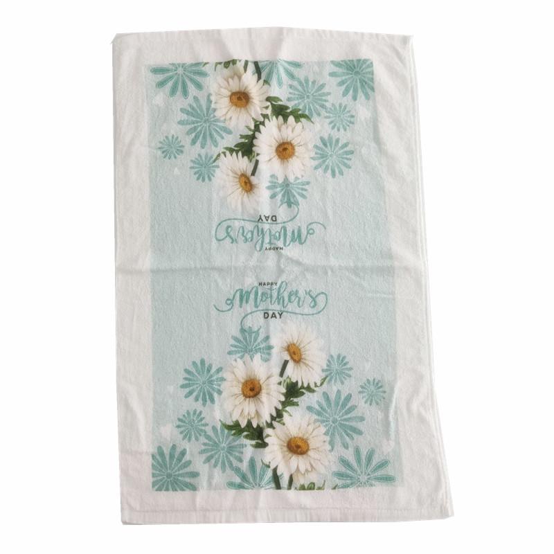 1Pc 41x64cm Thicken Flower Fruit Printed Cotton Kitchen Tea Towel Dish Cleaning Cloth Table Napkins Cooking Tool