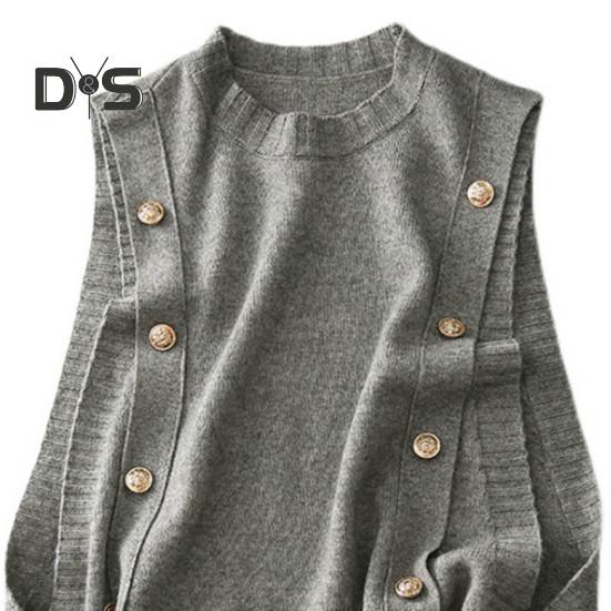 Women Vest Round Neck Solid Color Knitted Vest Fashion Soft Sleeveless Lady Knit Tank Top for Autumn Winter