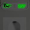 Fluorescent Flush Toilet Signs Glow in The Dark Sticker, Finger And Remind to Home Design, Waterproof PVC Decal for Tank Wall Decoration Decorative