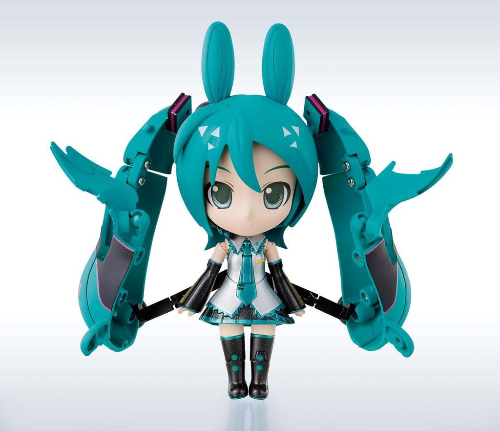 TAMASHII NATIONS Chogokin Miracle Henkei Hatsune Miku x Rody 105 мм окрашенная подвижная фигурка прибл.. ПВХ, АБС, литье под давлением