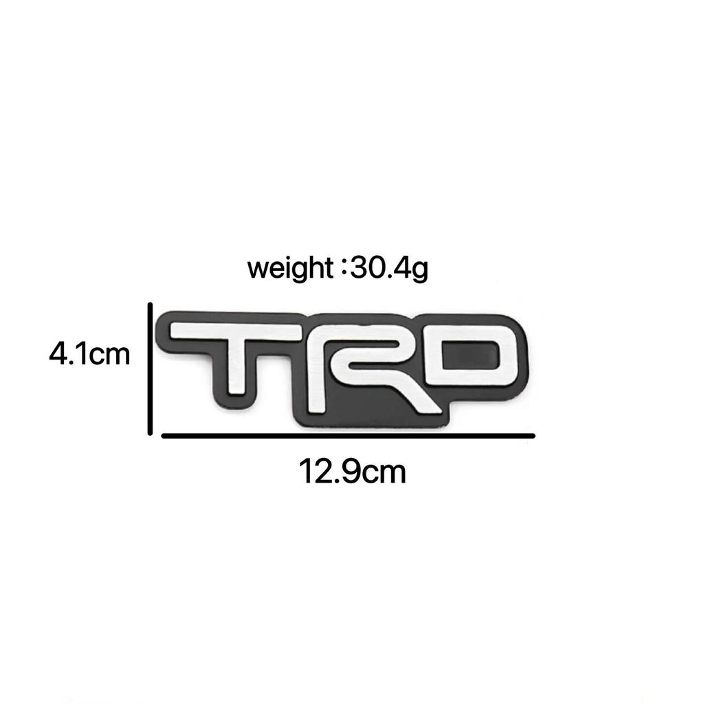 Toyota TRD Sports Aluminum Alloy Car Sticker - TRD Sportivo Brushed Finish