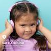 JLab JBuddies Folding Headphones for Ages Volume Limiting Automatically Cuts Sounds Above Children, 2+, Wired, Function, 85dB, Pink/Teal