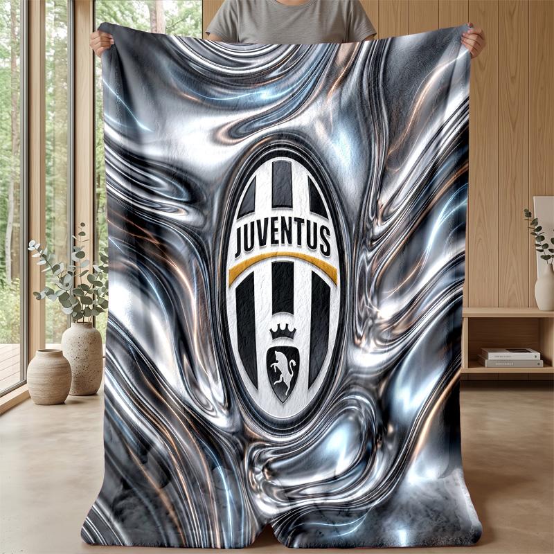 Juventus FC Theme blanket Soft Flannel Blanket Plush Throw Blanket Cozy Sofa Bed Blanket for Home Decor