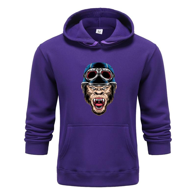 Autumn and Winter New Personalized Monkey Pattern Printing Clothing Men's Hoodie Couple Pullover Women Hoodie
