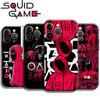 Squid Game Phone Case For Apple iPhone 13 12 11 Pro Mini X XR XS Max 5 5S 6 6S 7 8 Plus SE 2020 Liquid Silicon Black Back Funda