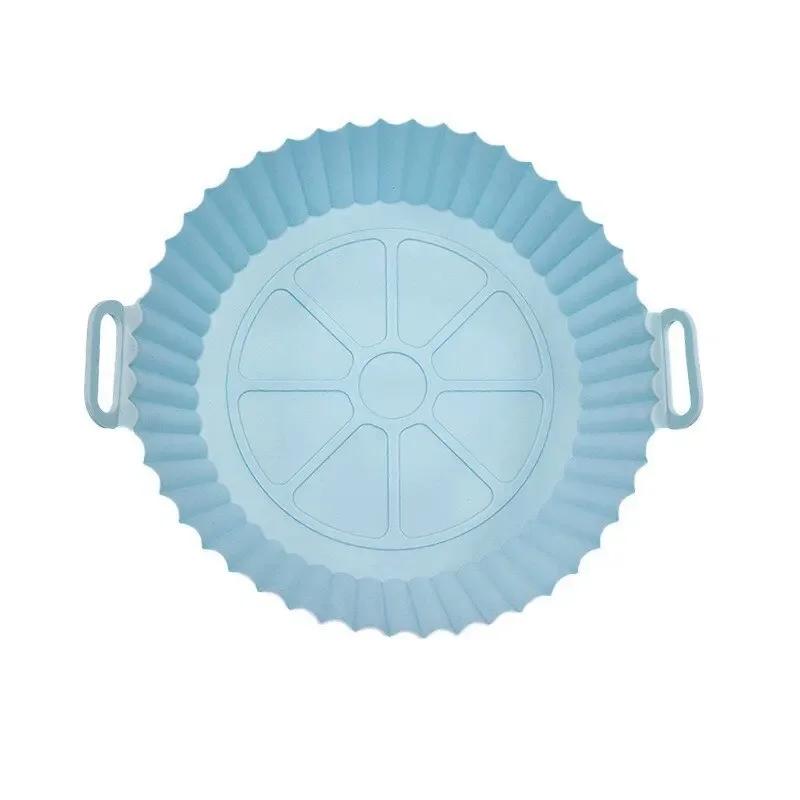 WIKHOSTAR Silicone Air Fryers Oven Baking Tray Pizza Fried Chicken Airfryer Silicone Basket Reusable Airfryer Pan Liner Accessories