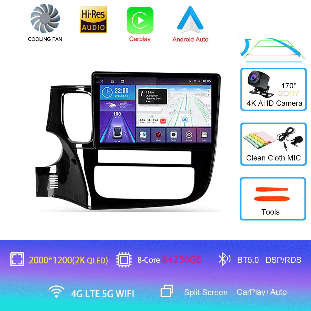 Автомобильное радио Android 14 Carplay для Mitsubishi Outlander 3 GF0W GG0W 2012-2018 Мультимедиа Видео Плеер Навигация Стерео GPS 2din
