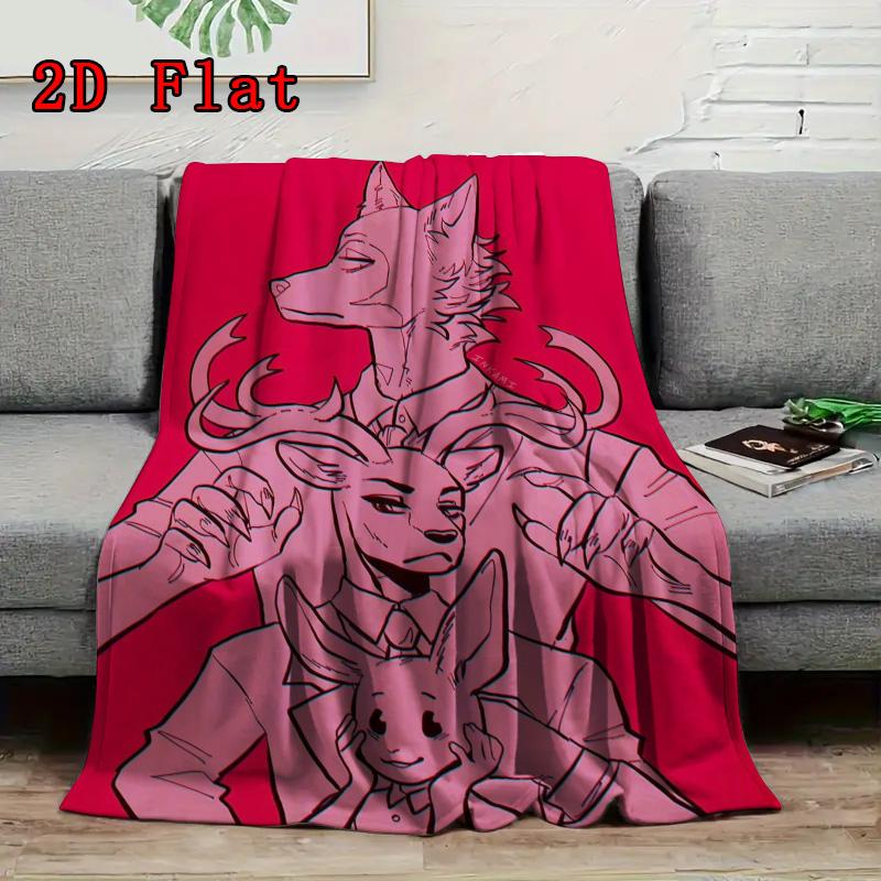 Beastars 2D Flat Pattern Flannel Blanket High quality All Seasons Warmth and Comfort Perfect for Christmas Gifts.MMT0918025