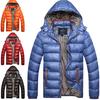 Мужская зимняя теплая толстая стеганая куртка с капюшоном, мужская повседневная стеганая верхняя одежда на молнии, пальто, парка