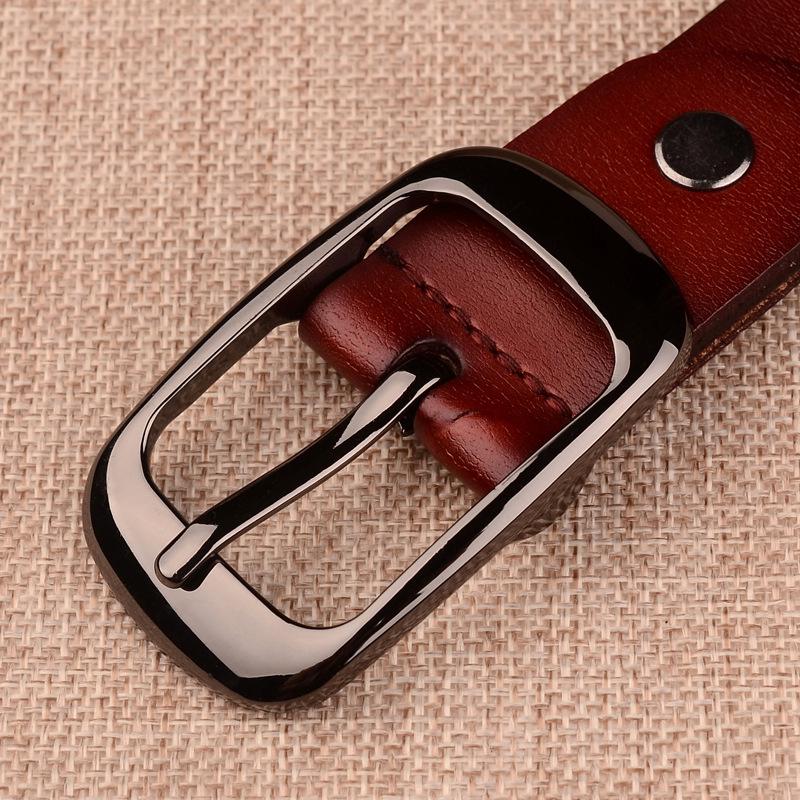 Women's Genuine Leather Korean Style Belt with Pin Buckle - Fashionable Cowhide Accessory