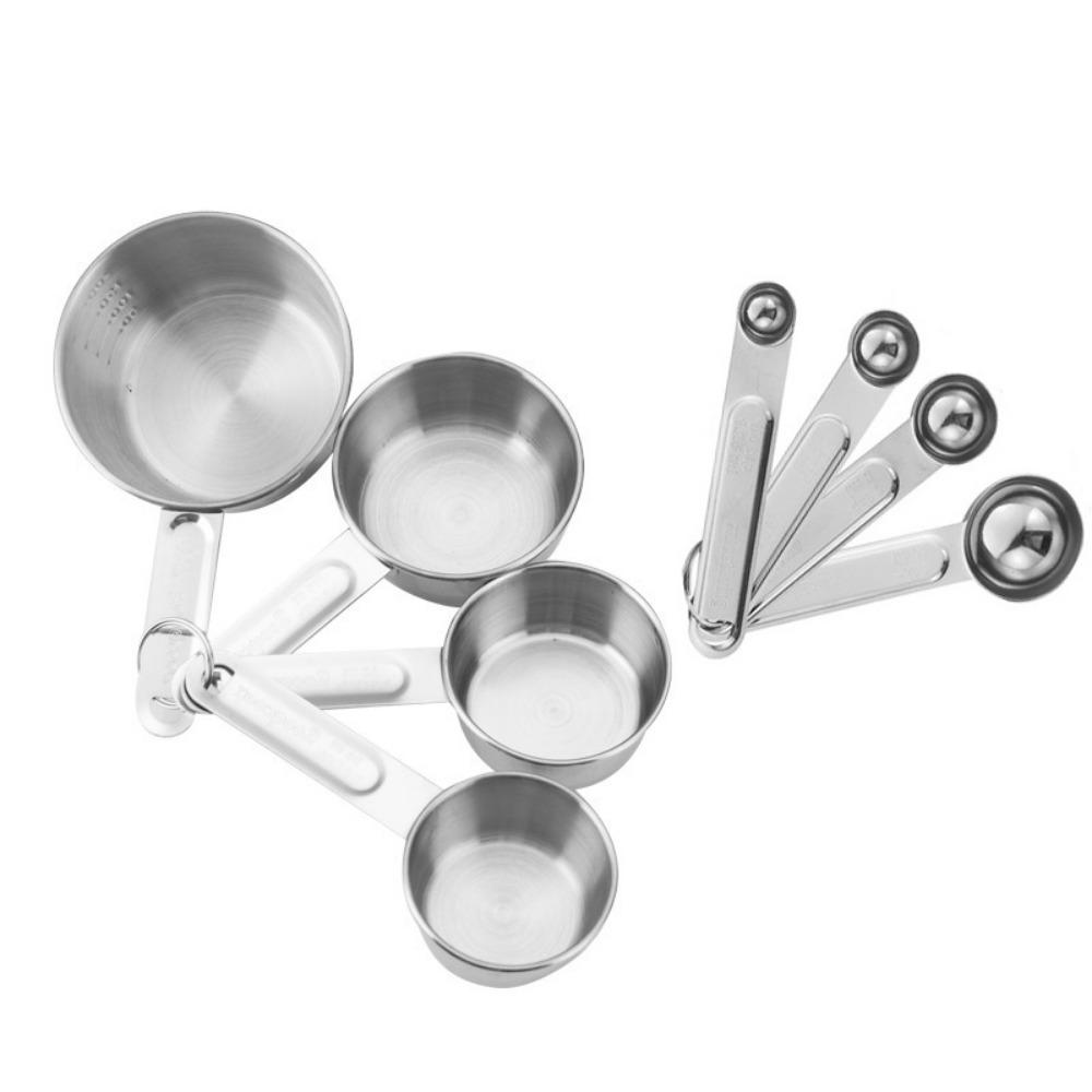8Pcs Stackable Spoons Measuring Cups Measuring Spoons Set Scaled Baking Tools Cooking