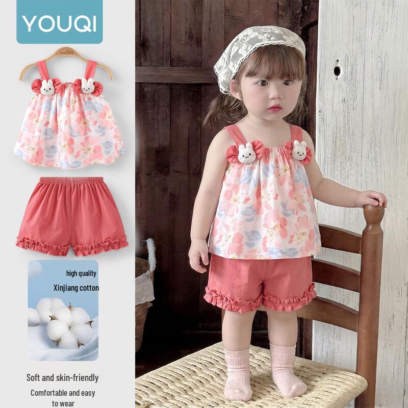 Youqi Baby Girls' Cute Summer Strap Set