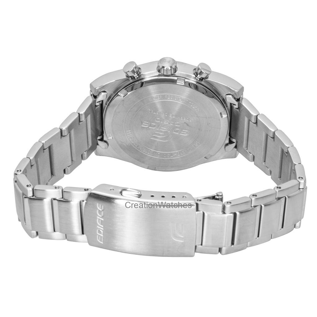 Casio Edifice Analog Standard Chronograph Stainless Steel Blue Dial Quartz EFB-730D-2BV 100M Men's Watch