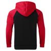 Mens Long Sleeve Drawstring Hoodie Sweatshirt , Classic Color Block Crew Neck Pullover with Kangaroo Pocket for Autumn Winter