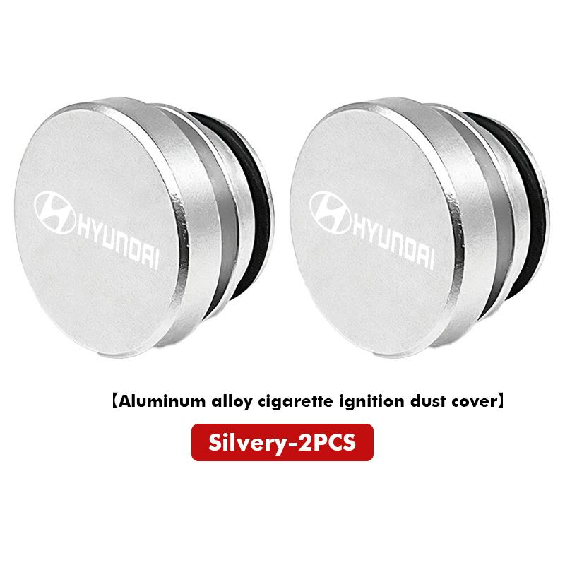 For Hyundai 1/2PCS Car Cigarette Lighter Cover Button Protector Dust Cap Auto Accessories i30 i20 i10 i40 Tucson Kona Sonata R9