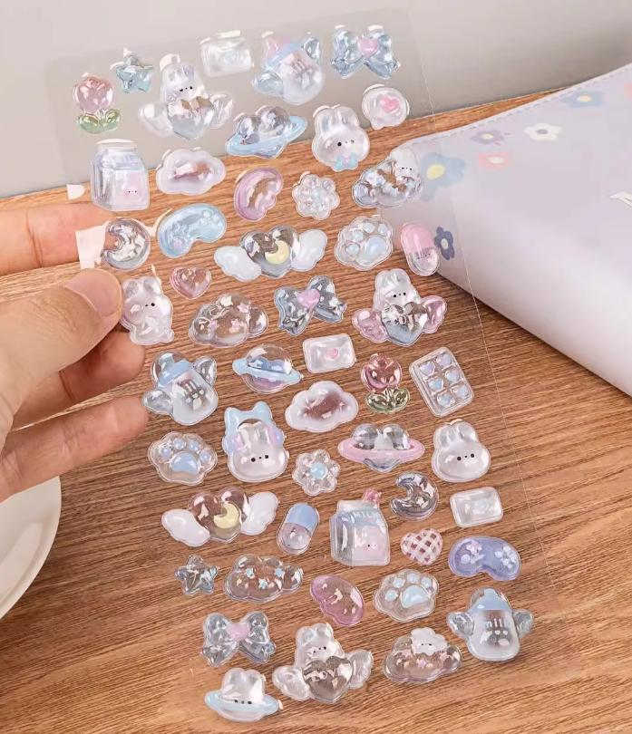 Новые Забавные Милые Мороженое Питомцы Падающие 3D Рельефные Наклейки Скрапбукинг DIY Декор Дневника Журналирование Канцелярские Товары Кавайные Наклейки