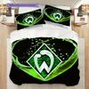 SV Werder Bremen Pattern Bedding Quilt Set Quilt Cover Pillowcase Home Decoration Birthday Gift (1 * duvet cover + 2 * pillowcase, without core)