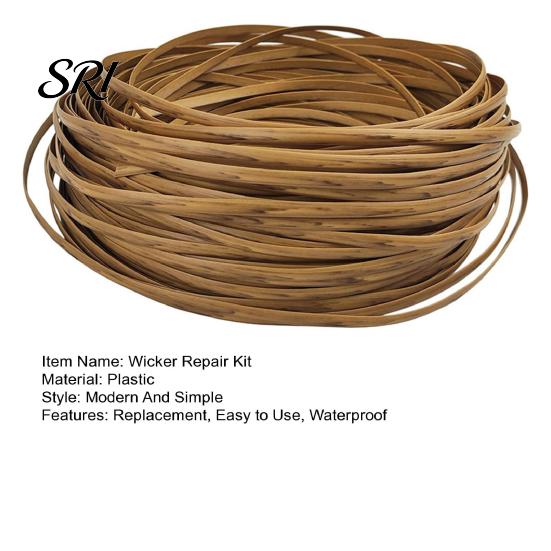 DIY Wicker Repair Kit 120FT Synthetic Embossing Rattan Fix Materials Waterproof Chair Basket Furniture Plastic Flat Supplies