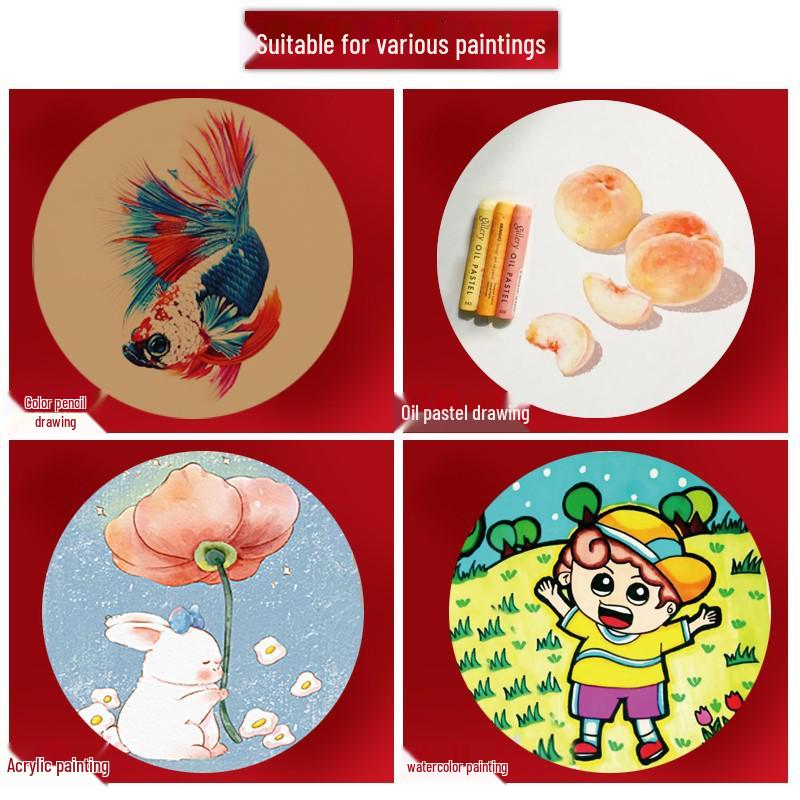 Двусторонняя черно-белая круглая крафтовая бумага для рисования.