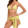 Женщины 3 шт. бикини сексуальный купальный костюм с высокой талией пляжные купальники женский летний купальник