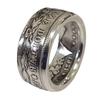 New Trend Niche Personalized Dollar Coin Ring Handmade Female Vintage Punk Personalized Coin Ring Fashion Zircon