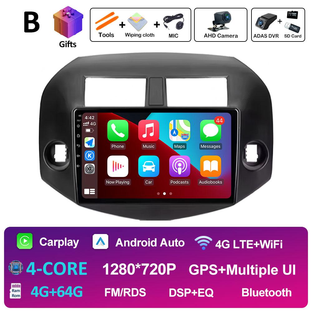 Android Auto Wireless Carplay для Toyota RAV4 3 XA30 2005 2006 2007 2008 2009 2010 - 2013 Автомобильный видеомагнитофон, мультимедийный проигрыватель WIFI