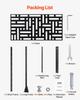 Metal Privacy Screen 47" x 76" Outdoor Privacy Screens & Panels Black
